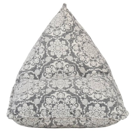 vidaXL Sillón puf de tela patchwork gris claro 