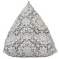 vidaXL Sillón puf de tela patchwork gris claro vidaXL Sillón puf de tela patchwork gris claro