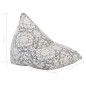 vidaXL Sillón puf de tela patchwork gris claro vidaXL Sillón puf de tela patchwork gris claro