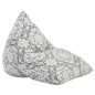 vidaXL Sillón puf de tela patchwork gris claro vidaXL Sillón puf de tela patchwork gris claro