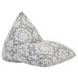 vidaXL Sillón puf de tela patchwork gris claro vidaXL Sillón puf de tela patchwork gris claro