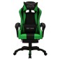 vidaXL Silla gaming con luces LED RGB cuero sintético verde y negro vidaXL Silla gaming con luces LED RGB cuero sintético verde y negro