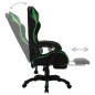 vidaXL Silla gaming con luces LED RGB cuero sintético verde y negro vidaXL Silla gaming con luces LED RGB cuero sintético verde y negro