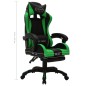 vidaXL Silla gaming con luces LED RGB cuero sintético verde y negro vidaXL Silla gaming con luces LED RGB cuero sintético verde y negro