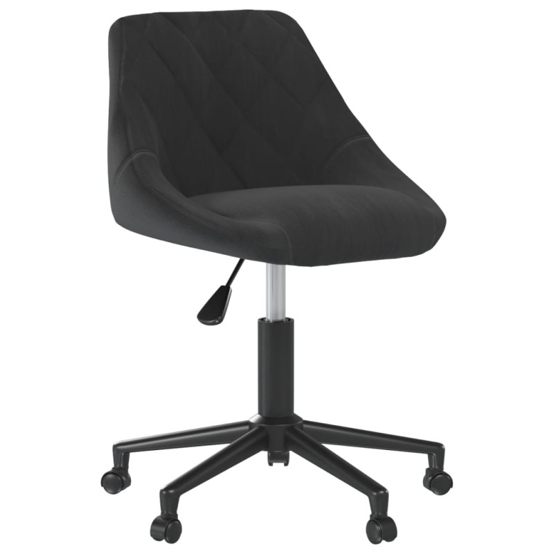 vidaXL Silla de comedor giratoria de terciopelo negro vidaXL Silla de comedor giratoria de terciopelo negro