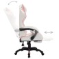 vidaXL Silla gaming con luces LED RGB cuero sintético rosa y blanco vidaXL Silla gaming con luces LED RGB cuero sintético rosa y blanco