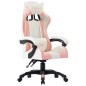 vidaXL Silla gaming de cuero sintético rosa vidaXL Silla gaming de cuero sintético rosa