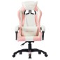 vidaXL Silla gaming de cuero sintético rosa vidaXL Silla gaming de cuero sintético rosa