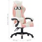 vidaXL Silla gaming de cuero sintético rosa vidaXL Silla gaming de cuero sintético rosa