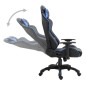 vidaXL Silla de gaming de cuero sintético azul