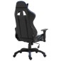 vidaXL Silla de gaming de cuero sintético azul