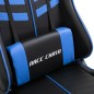 vidaXL Silla de gaming de cuero sintético azul