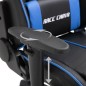 vidaXL Silla de gaming de cuero sintético azul