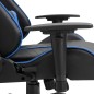 vidaXL Silla de gaming de cuero sintético azul