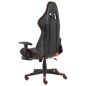 vidaXL Silla gaming giratoria con reposapiés PVC rojo vidaXL Silla gaming giratoria con reposapiés PVC rojo