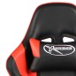 vidaXL Silla gaming giratoria con reposapiés PVC rojo vidaXL Silla gaming giratoria con reposapiés PVC rojo