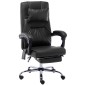 vidaXL Silla de oficina de masaje de cuero sintético negra vidaXL Silla de oficina de masaje de cuero sintético negra