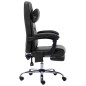 vidaXL Silla de oficina de masaje de cuero sintético negra vidaXL Silla de oficina de masaje de cuero sintético negra