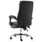 vidaXL Silla de oficina de masaje de cuero sintético negra vidaXL Silla de oficina de masaje de cuero sintético negra