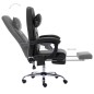 vidaXL Silla de oficina de masaje de cuero sintético negra vidaXL Silla de oficina de masaje de cuero sintético negra