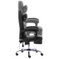 vidaXL Silla de oficina de masaje de cuero sintético negra vidaXL Silla de oficina de masaje de cuero sintético negra