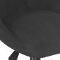 vidaXL Silla de comedor giratoria de terciopelo negro vidaXL Silla de comedor giratoria de terciopelo negro