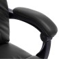 vidaXL Silla de oficina de masaje de cuero sintético negra vidaXL Silla de oficina de masaje de cuero sintético negra
