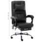 vidaXL Silla de oficina de masaje de cuero sintético negra vidaXL Silla de oficina de masaje de cuero sintético negra
