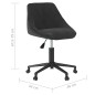 vidaXL Silla de comedor giratoria de terciopelo negro vidaXL Silla de comedor giratoria de terciopelo negro