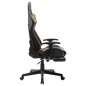 vidaXL Silla de gaming con reposapiés cuero sintético negro y dorado vidaXL Silla de gaming con reposapiés cuero sintético negro y dorado