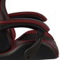 vidaXL Silla gaming con reposapiés cuero sintético negro y rojo tinto vidaXL Silla gaming con reposapiés cuero sintético negro y rojo tinto
