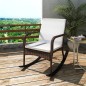 vidaXL Silla mecedora de jardín ratán sintético marrón vidaXL Silla mecedora de jardín ratán sintético marrón