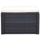 vidaXL Taburete otomana poli ratán 53x53x30 cm marrón vidaXL Taburete otomana poli ratán 53x53x30 cm marrón