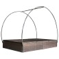vidaXL Tumbona doble con toldo ratán sintético marrón vidaXL Tumbona doble con toldo ratán sintético marrón