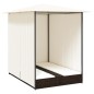 vidaXL Tumbona doble con cortinas ratán sintético marrón vidaXL Tumbona doble con cortinas ratán sintético marrón