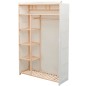 vidaXL Armario de tela y madera de pino 110x40x170 cm vidaXL Armario de tela y madera de pino 110x40x170 cm
