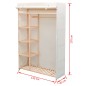 vidaXL Armario de tela y madera de pino 110x40x170 cm vidaXL Armario de tela y madera de pino 110x40x170 cm
