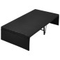 vidaXL Cama de jardín con toldo ratán sintético negro 190x130 cm vidaXL Cama de jardín con toldo ratán sintético negro 190x130 cm