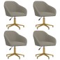 vidaXL Sillas de comedor giratorias 4 uds de terciopelo gris claro vidaXL Sillas de comedor giratorias 4 uds de terciopelo gris claro