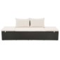 vidaXL Cama de jardín 195x60 cm ratán sintético negro