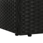 vidaXL Cama de jardín 195x60 cm ratán sintético negro
