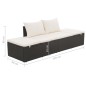 vidaXL Cama de jardín 195x60 cm ratán sintético negro