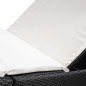 vidaXL Tumbona con cojín ratán sintético negro vidaXL Tumbona con cojín ratán sintético negro
