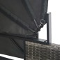 vidaXL Tumbona para 2 personas con toldo ratán sintético gris vidaXL Tumbona para 2 personas con toldo ratán sintético gris