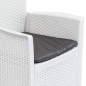 vidaXL Sillas jardín con cojines 2 uds plástico aspecto ratán blanco vidaXL Sillas jardín con cojines 2 uds plástico aspecto ratán blanco