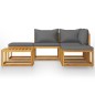 vidaXL Juego muebles de jardín y cojines 6 piezas madera maciza acacia vidaXL Juego muebles de jardín y cojines 6 piezas madera maciza acacia