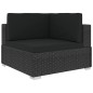 vidaXL Set de sofás de jardín 3 piezas y cojines ratán sintético negro vidaXL Set de sofás de jardín 3 piezas y cojines ratán sintético negro