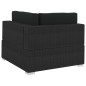 vidaXL Set de sofás de jardín 3 piezas y cojines ratán sintético negro vidaXL Set de sofás de jardín 3 piezas y cojines ratán sintético negro