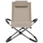 vidaXL Tumbona para niños acero gris taupé vidaXL Tumbona para niños acero gris taupé
