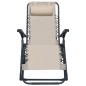 vidaXL Tumbona plegable de textilene color crema vidaXL Tumbona plegable de textilene color crema
